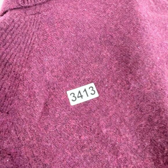 Joseph Abboud Sweater Mens Extra Large Burgundy Wool Blend Shawl Neck Pullover - Picture 4 of 6